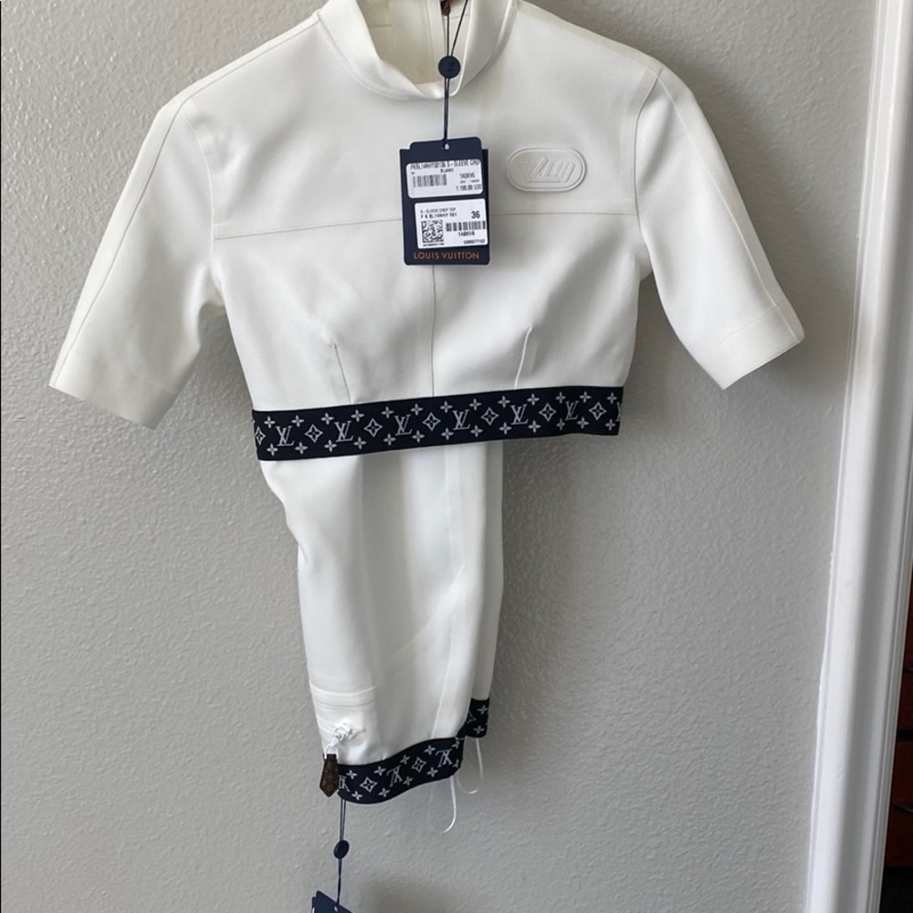Louis Vuitton Monogram Waistband crop top and pant